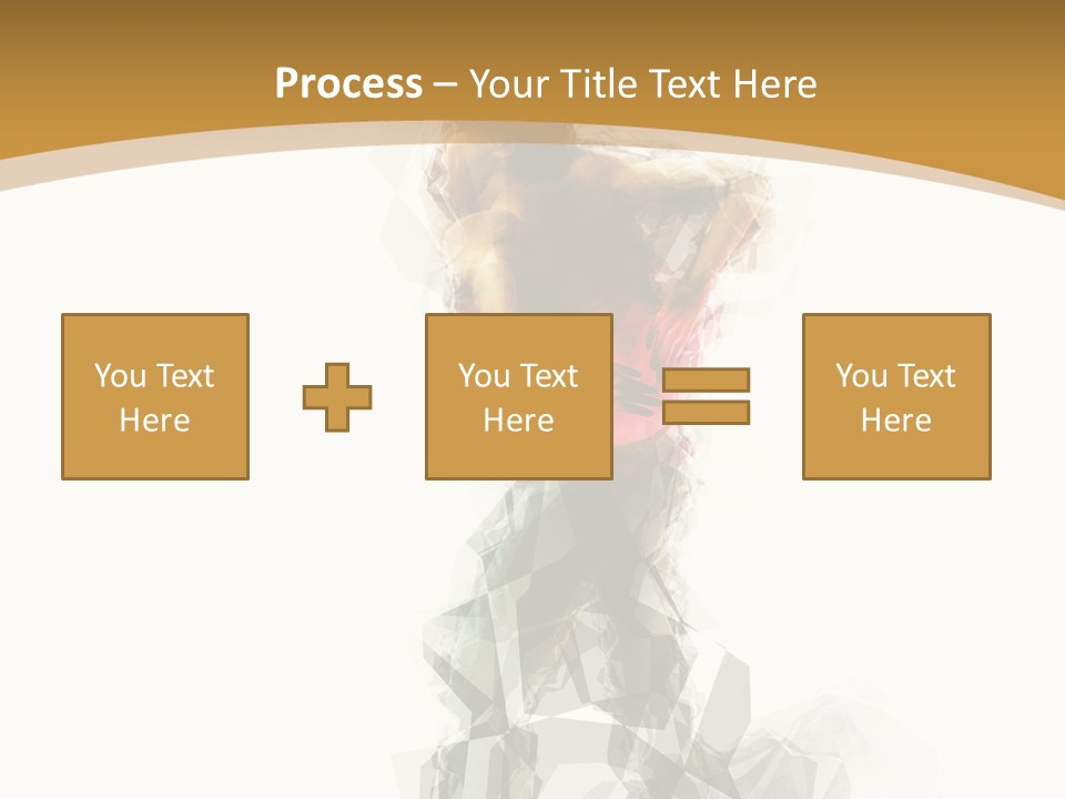 A Woman In A Red Dress Is Dancing On A White And Gold Background PowerPoint Template