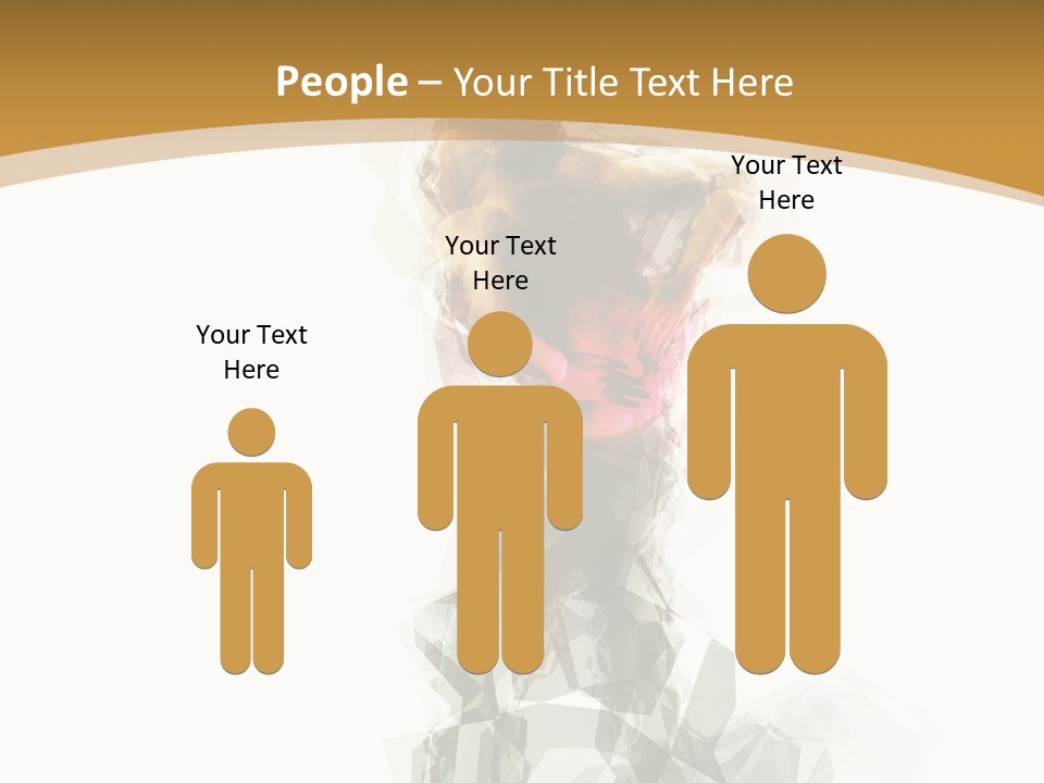 A Woman In A Red Dress Is Dancing On A White And Gold Background PowerPoint Template