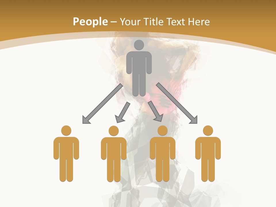 A Woman In A Red Dress Is Dancing On A White And Gold Background PowerPoint Template