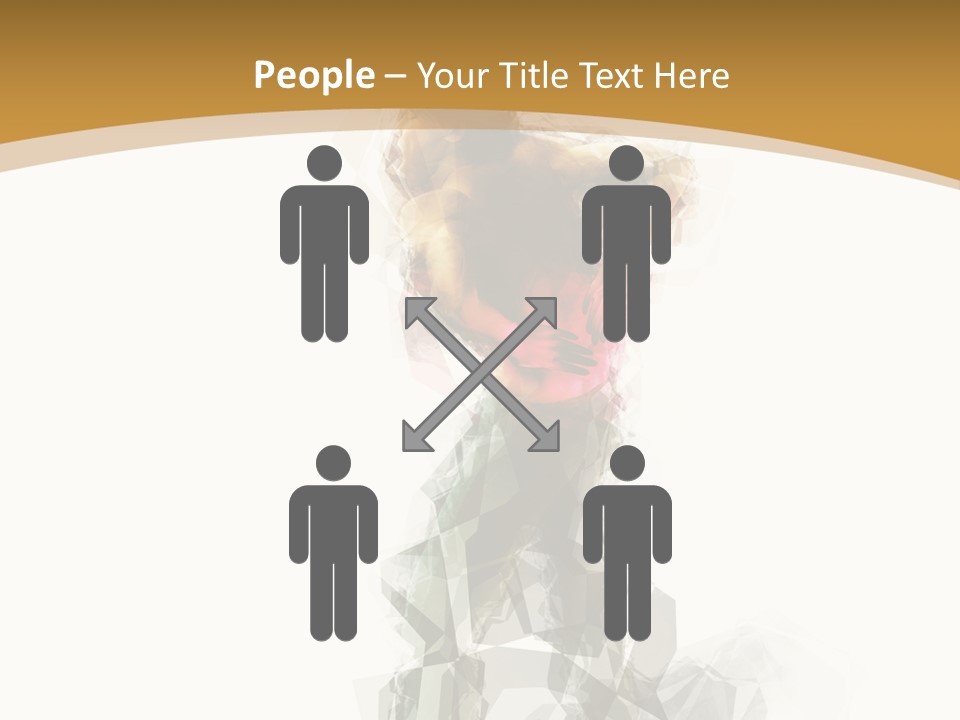 A Woman In A Red Dress Is Dancing On A White And Gold Background PowerPoint Template