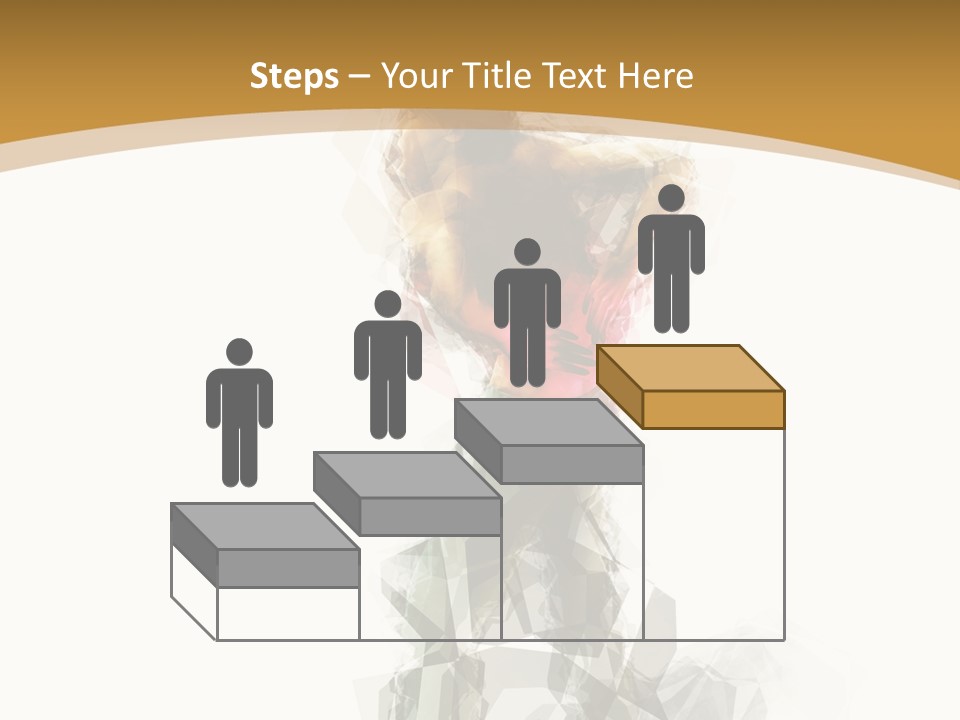 A Woman In A Red Dress Is Dancing On A White And Gold Background PowerPoint Template