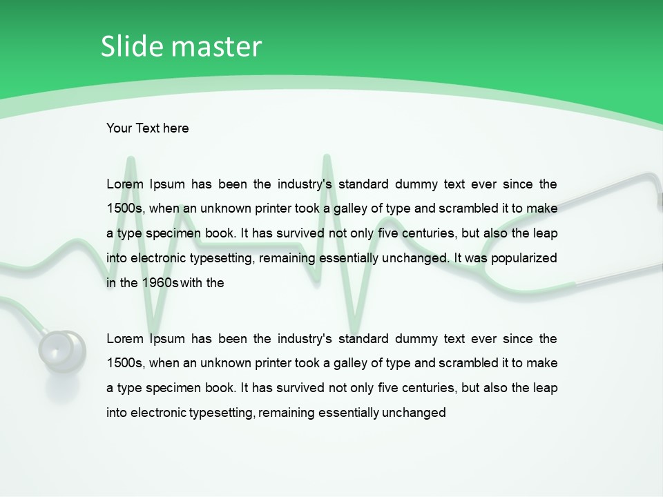Readout Green Patient PowerPoint Template