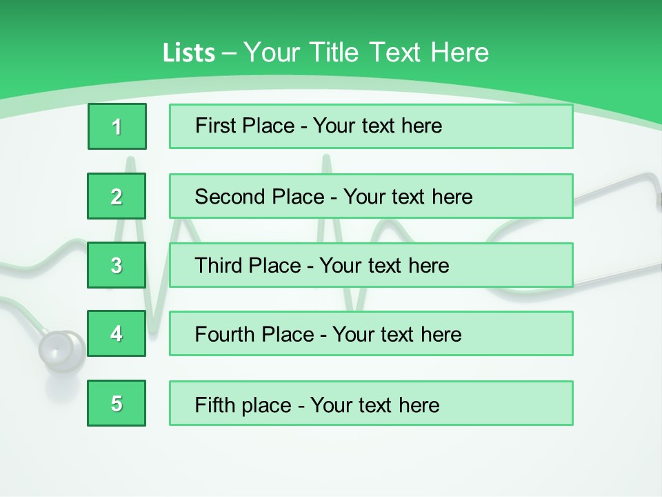 Readout Green Patient PowerPoint Template