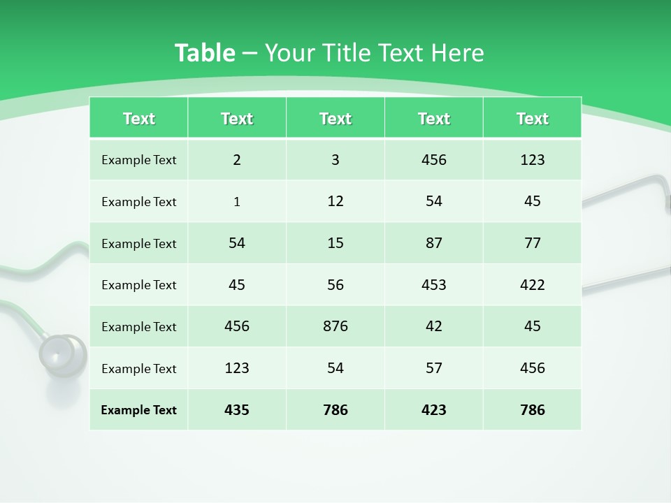 Readout Green Patient PowerPoint Template
