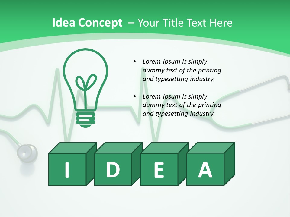 Readout Green Patient PowerPoint Template