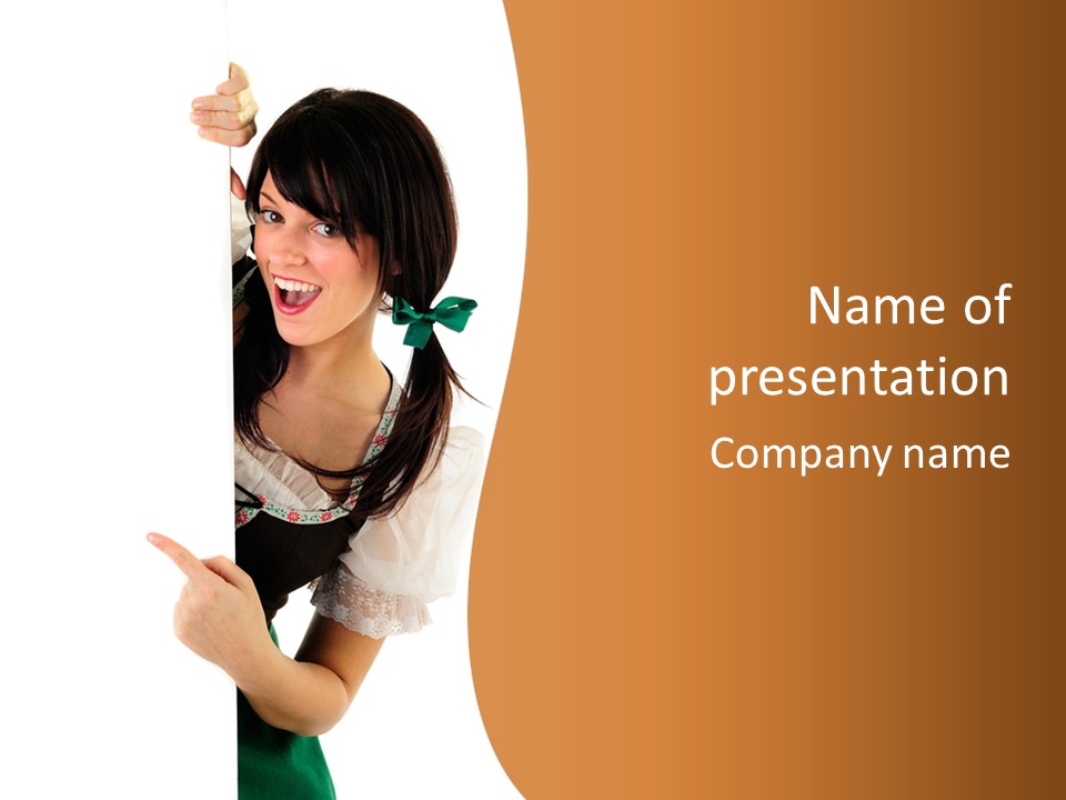 Person Female Cute PowerPoint Template