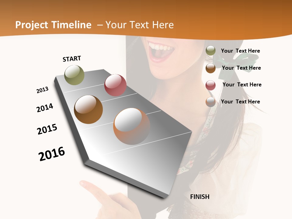 Person Female Cute PowerPoint Template