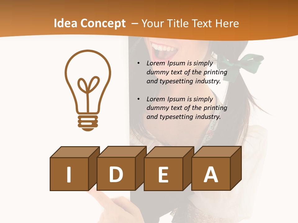 Person Female Cute PowerPoint Template