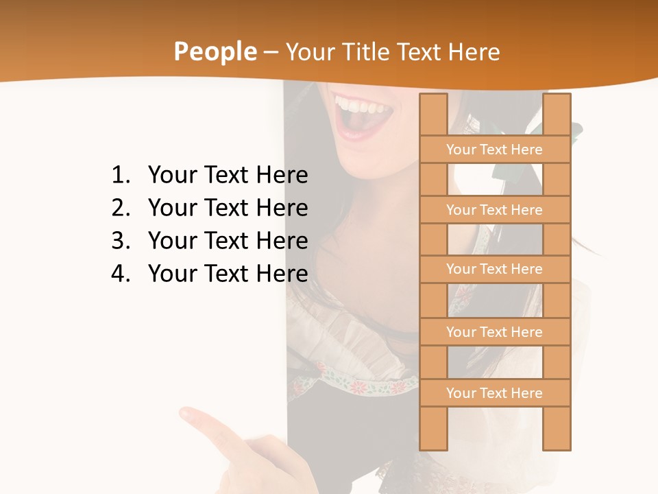 Person Female Cute PowerPoint Template