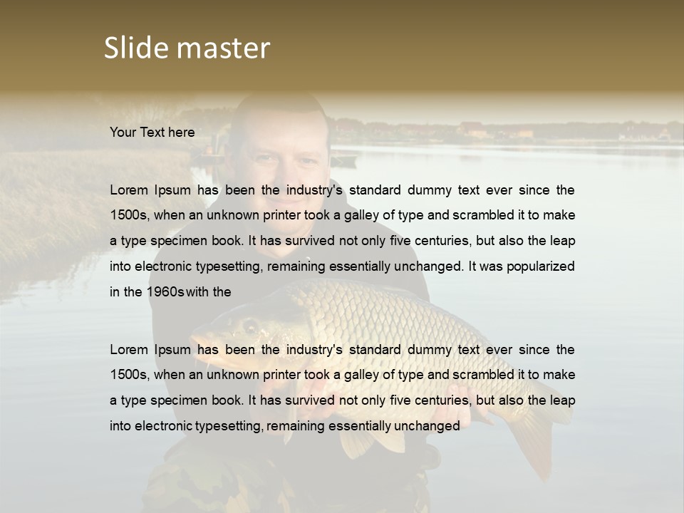 River Sport Fishing PowerPoint Template