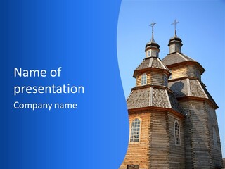 A Church With A Blue Sky In The Background PowerPoint Template