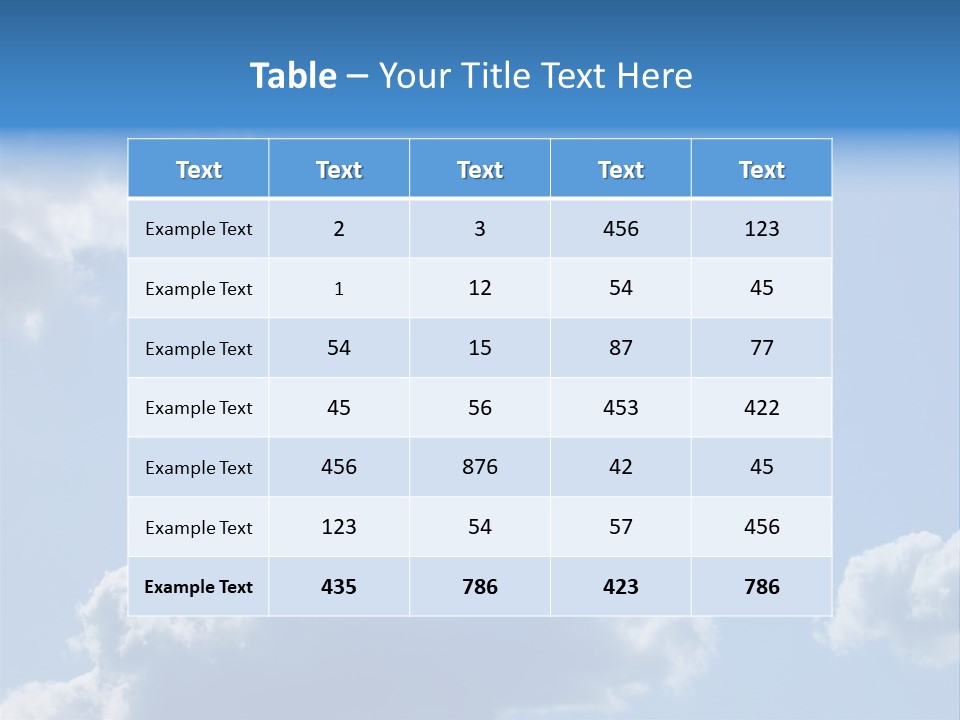 Air Sky Art PowerPoint Template