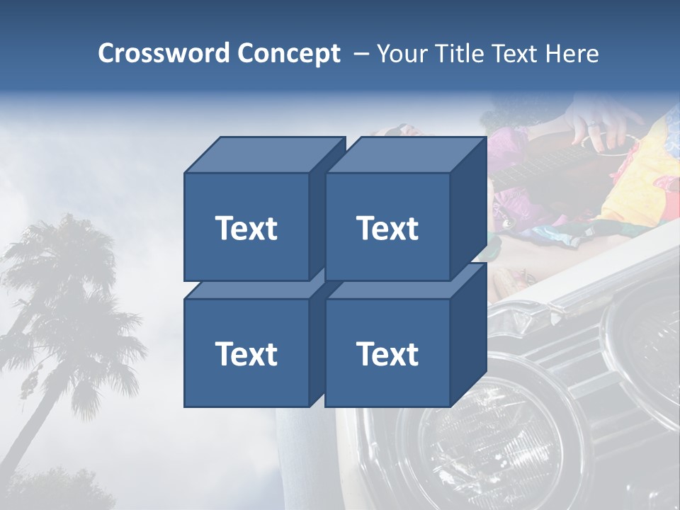 A Couple Of People That Are Sitting In The Back Of A Car PowerPoint Template