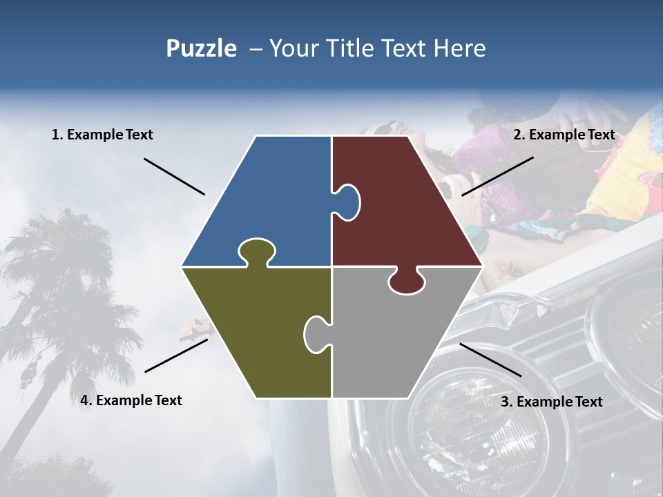 A Couple Of People That Are Sitting In The Back Of A Car PowerPoint Template