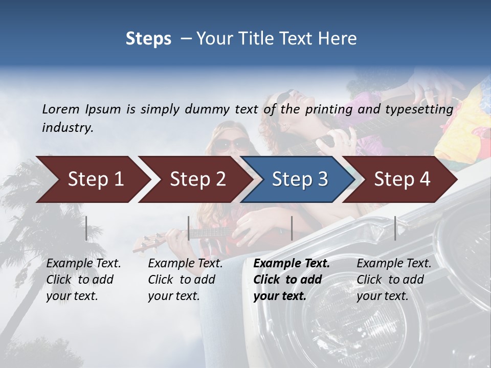 A Couple Of People That Are Sitting In The Back Of A Car PowerPoint Template
