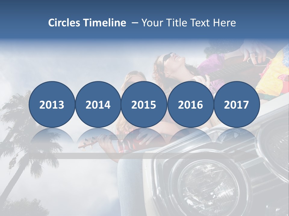 A Couple Of People That Are Sitting In The Back Of A Car PowerPoint Template