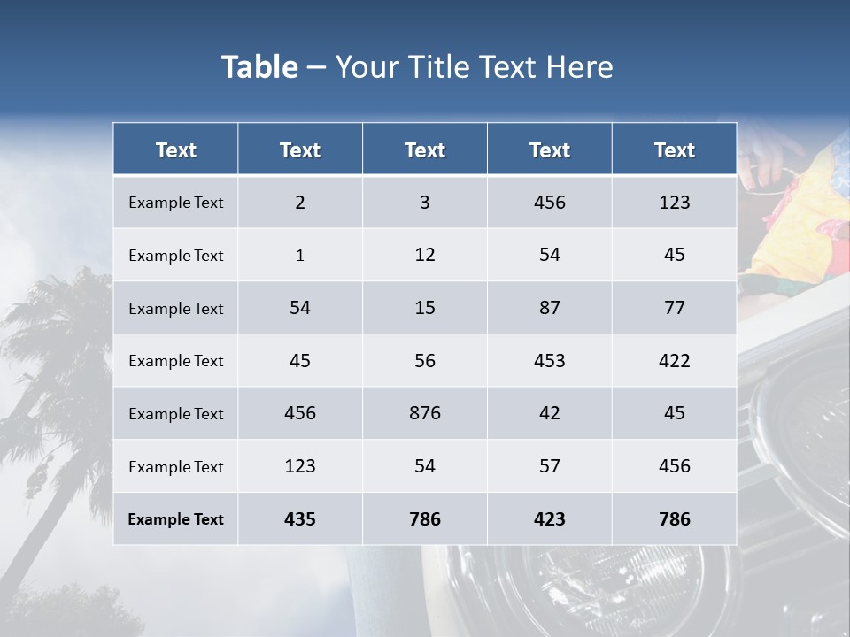 A Couple Of People That Are Sitting In The Back Of A Car PowerPoint Template