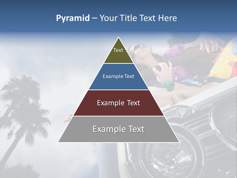 A Couple Of People That Are Sitting In The Back Of A Car PowerPoint Template