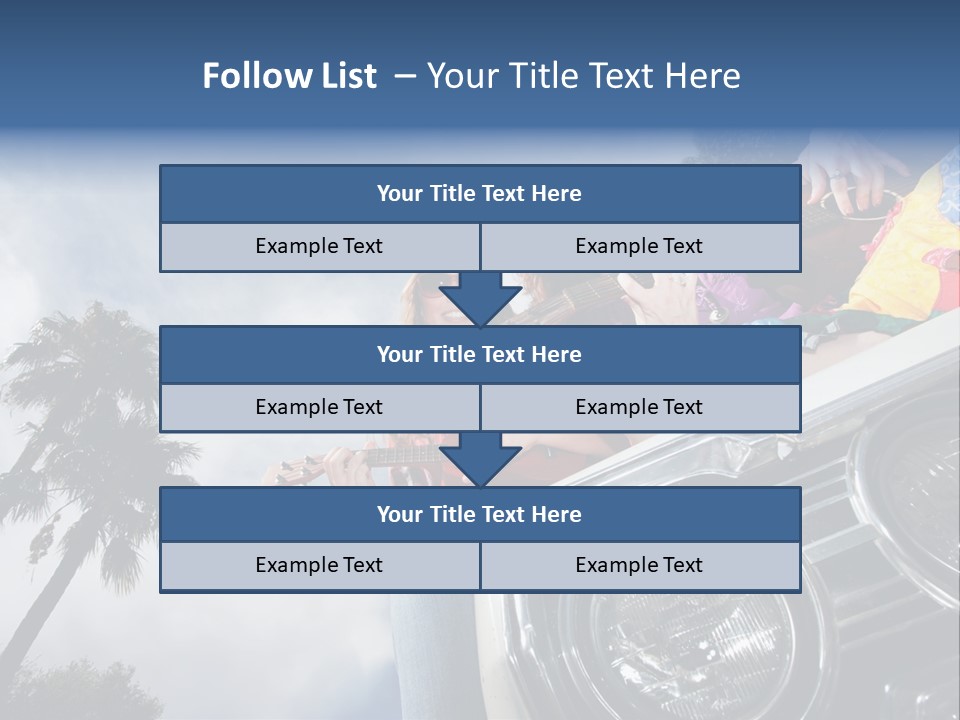 A Couple Of People That Are Sitting In The Back Of A Car PowerPoint Template