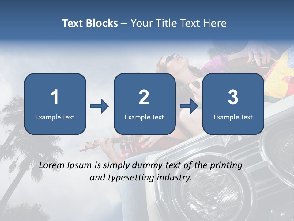 A Couple Of People That Are Sitting In The Back Of A Car PowerPoint Template