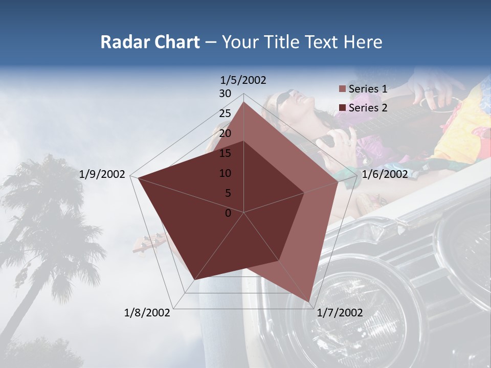 A Couple Of People That Are Sitting In The Back Of A Car PowerPoint Template