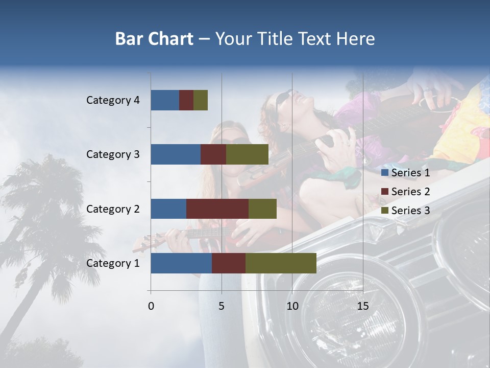A Couple Of People That Are Sitting In The Back Of A Car PowerPoint Template