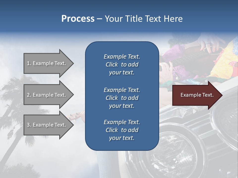 A Couple Of People That Are Sitting In The Back Of A Car PowerPoint Template