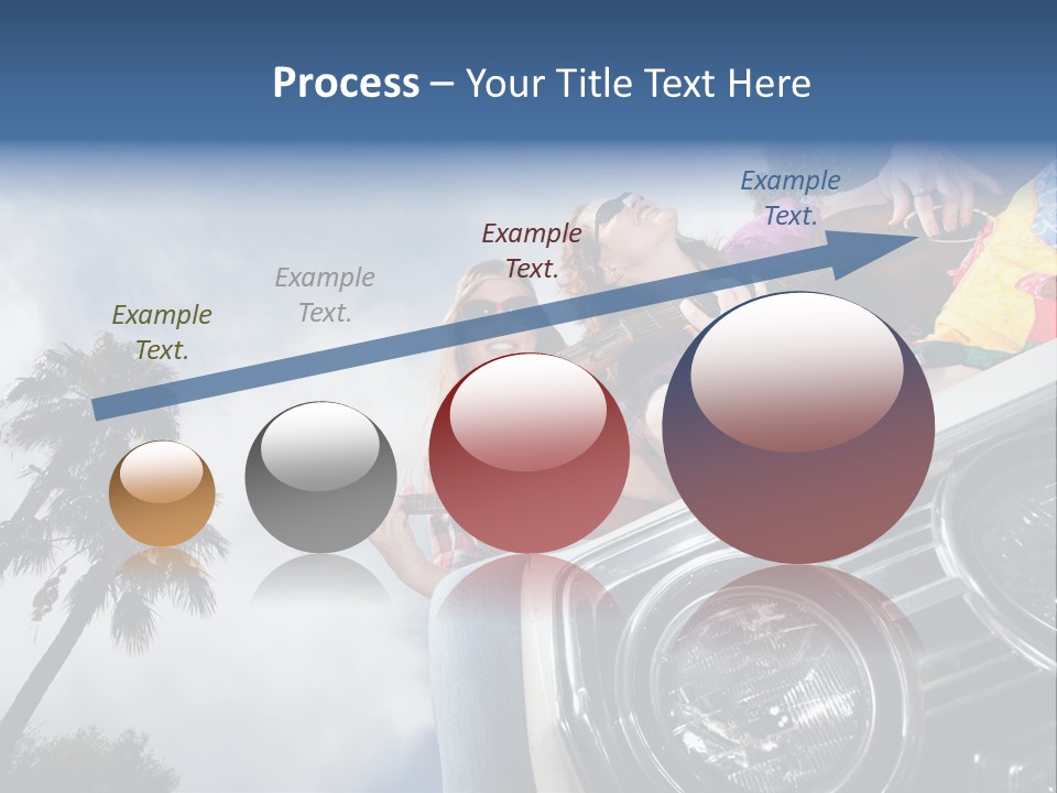 A Couple Of People That Are Sitting In The Back Of A Car PowerPoint Template