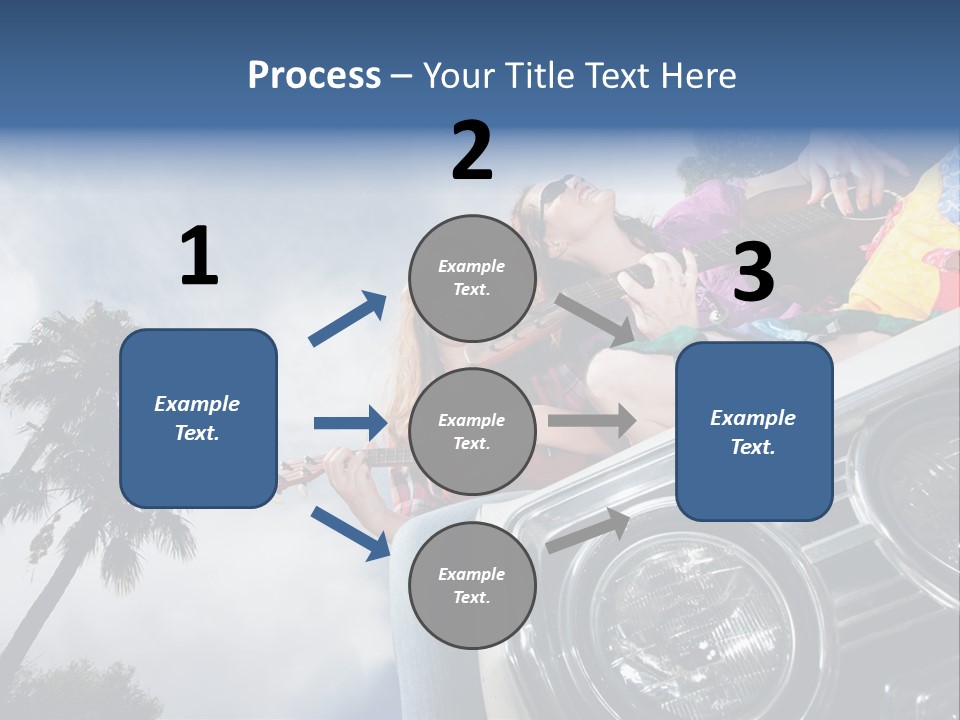 A Couple Of People That Are Sitting In The Back Of A Car PowerPoint Template