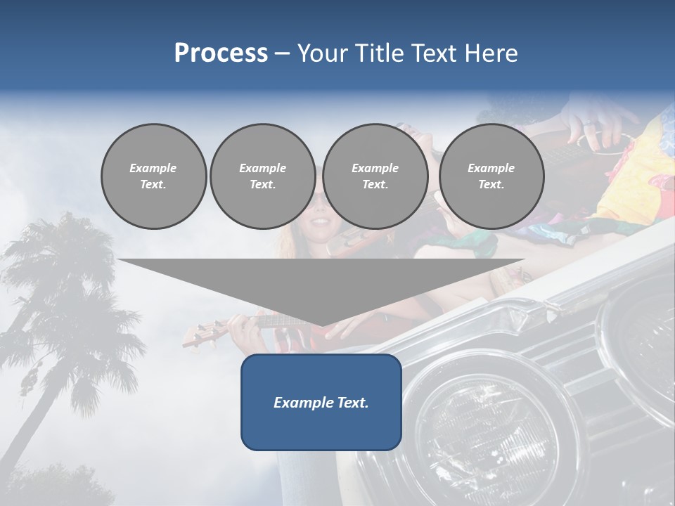 A Couple Of People That Are Sitting In The Back Of A Car PowerPoint Template
