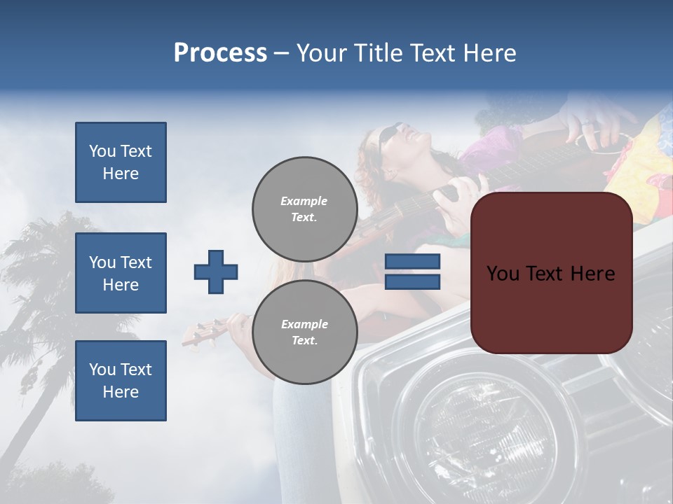 A Couple Of People That Are Sitting In The Back Of A Car PowerPoint Template