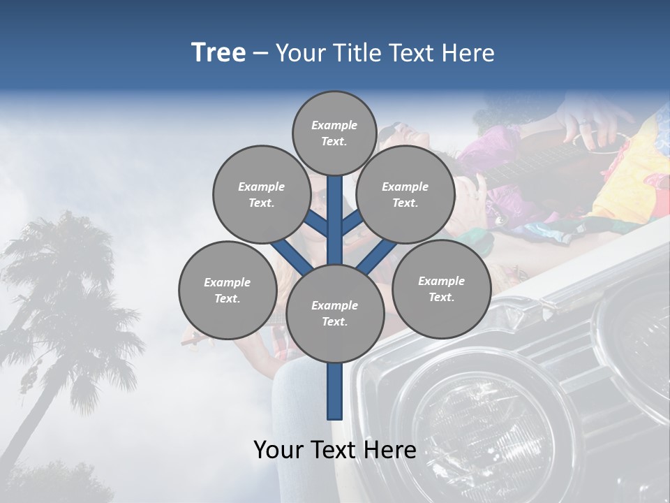 A Couple Of People That Are Sitting In The Back Of A Car PowerPoint Template