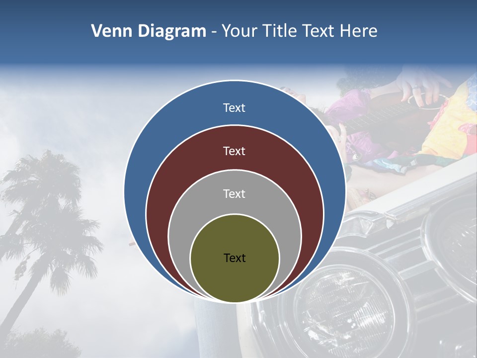 A Couple Of People That Are Sitting In The Back Of A Car PowerPoint Template