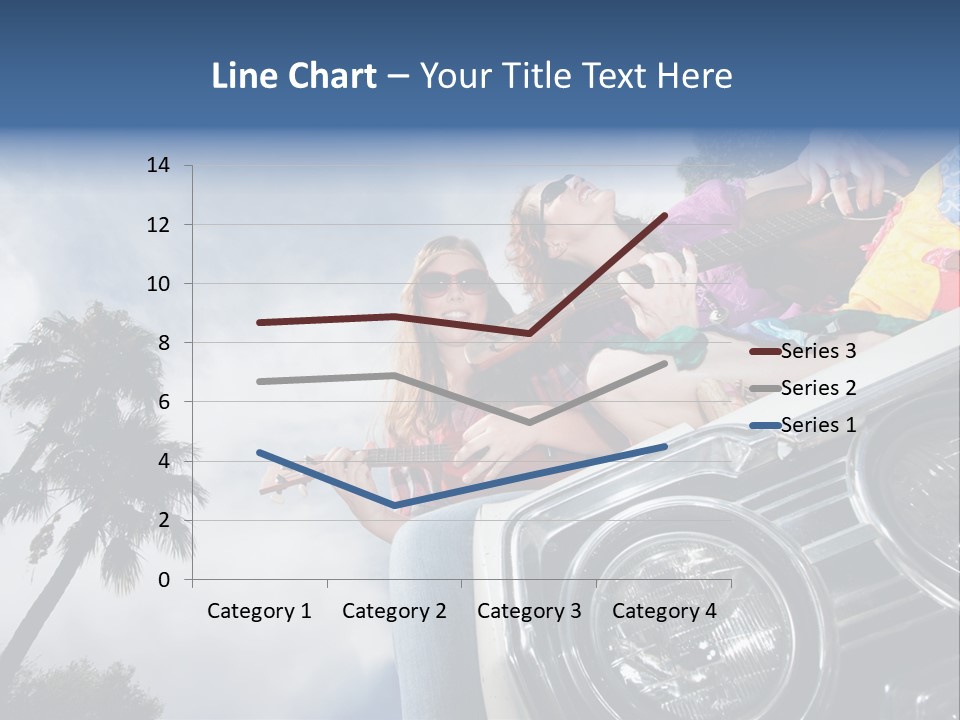 A Couple Of People That Are Sitting In The Back Of A Car PowerPoint Template