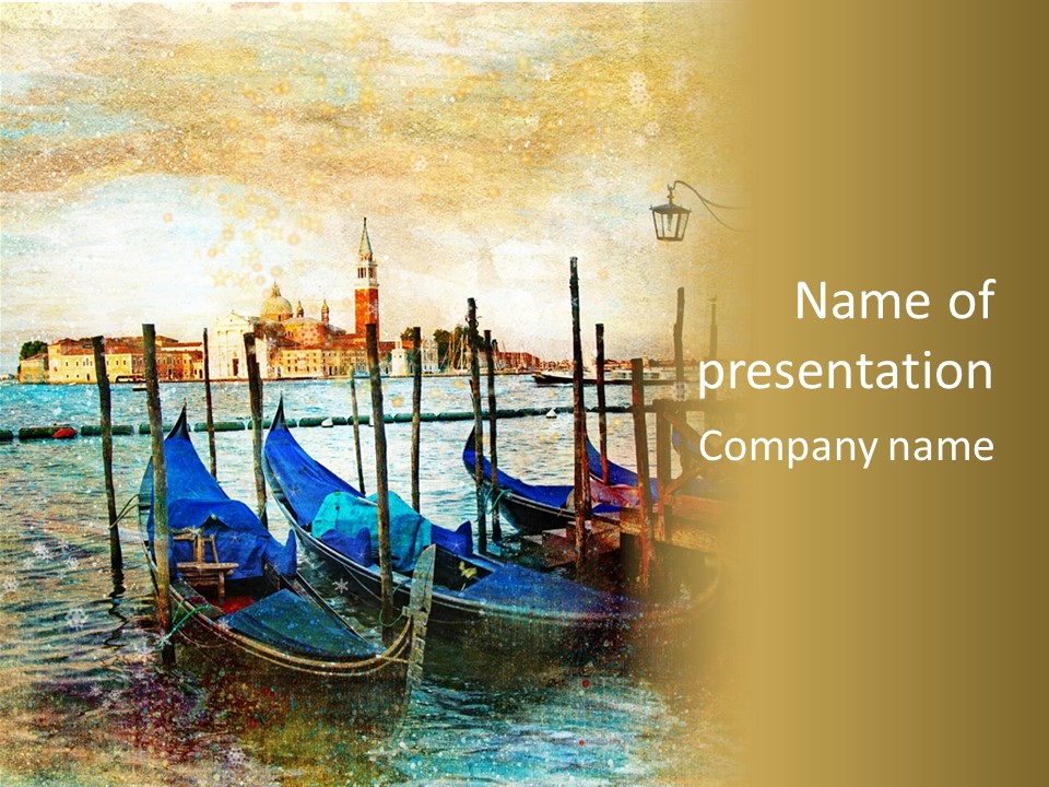 Building Venice Art PowerPoint Template