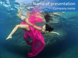 Swim Motion Reflection PowerPoint Template