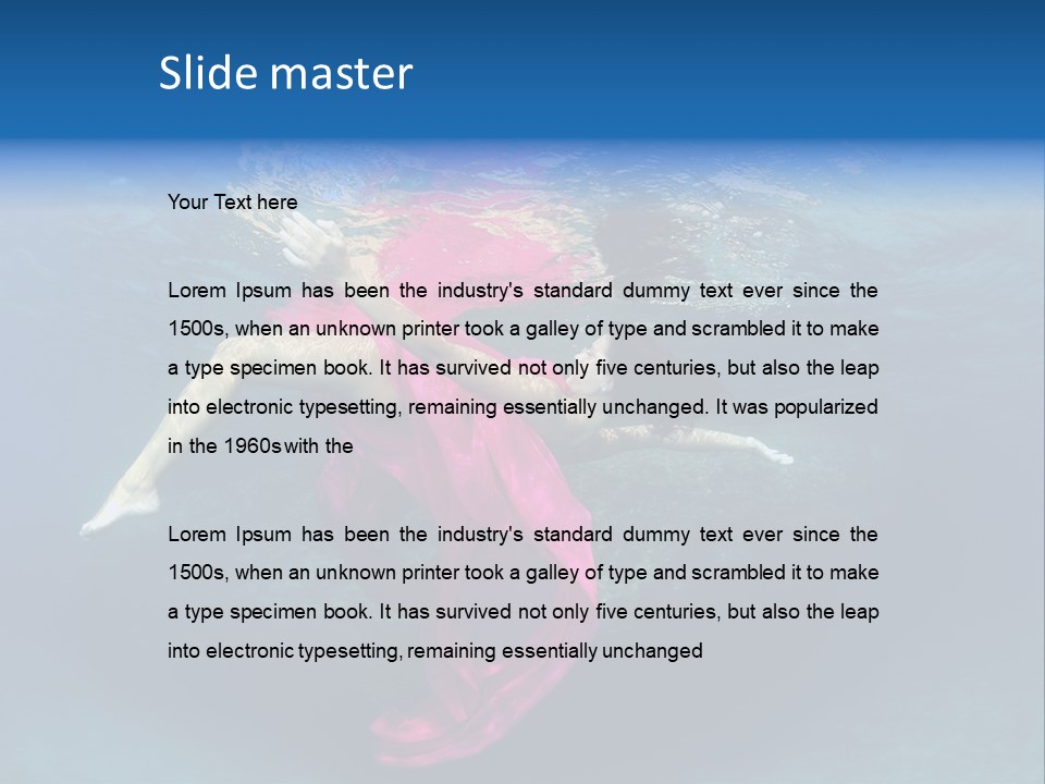 Swim Motion Reflection PowerPoint Template
