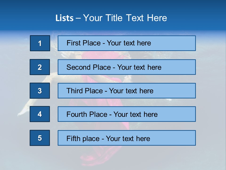 Swim Motion Reflection PowerPoint Template