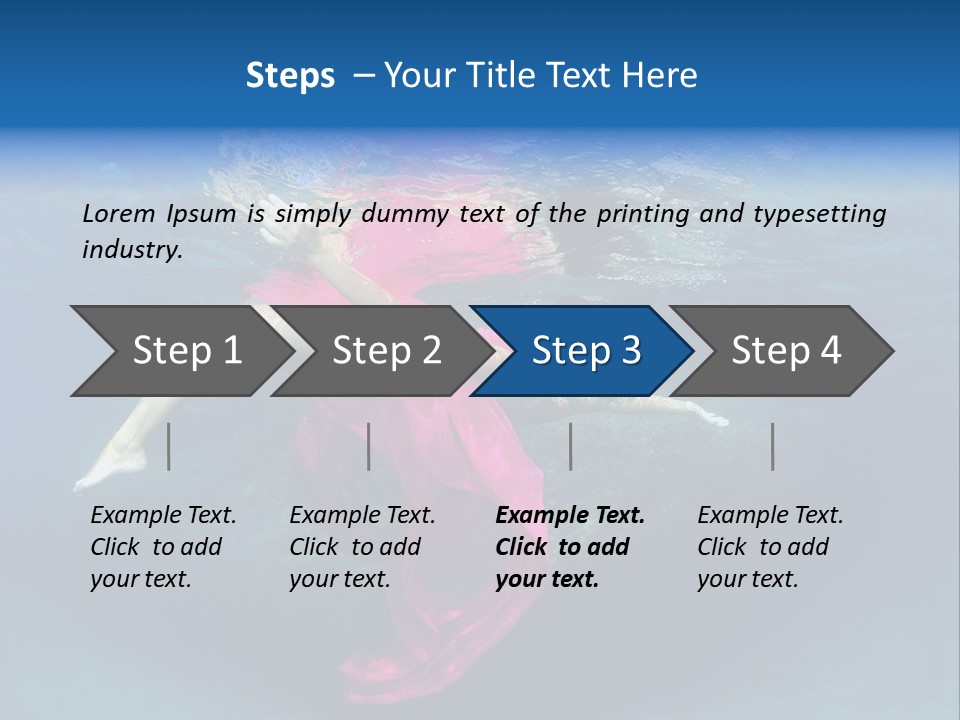 Swim Motion Reflection PowerPoint Template