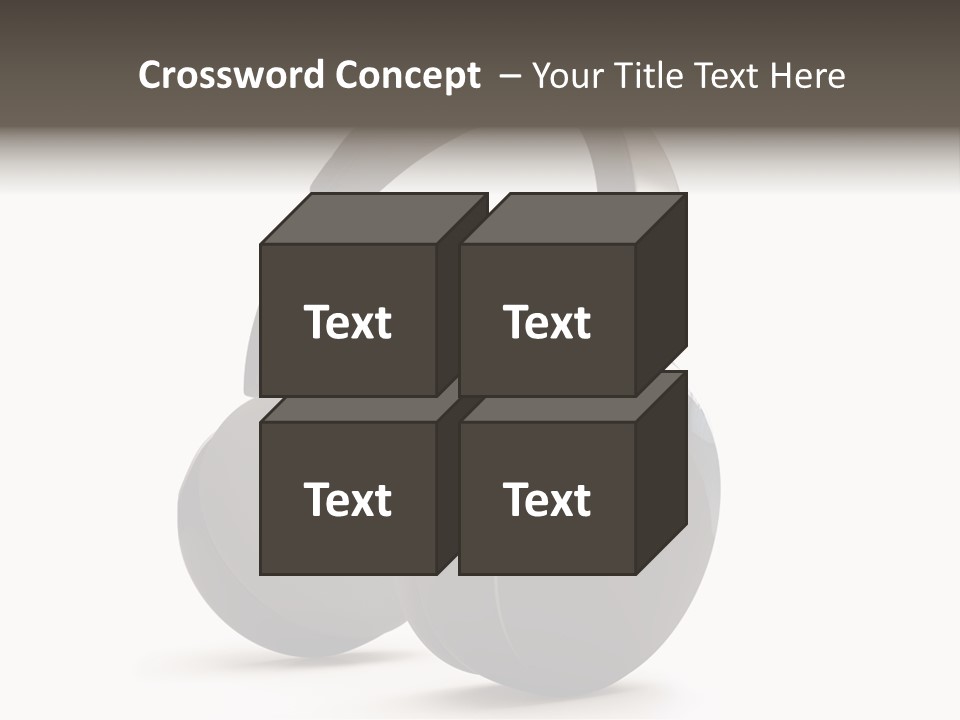 A Pair Of Headphones On A White Background PowerPoint Template