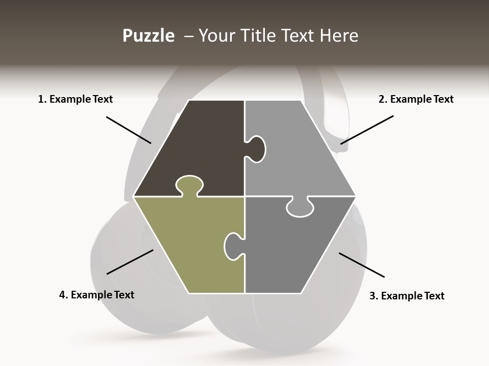 A Pair Of Headphones On A White Background PowerPoint Template