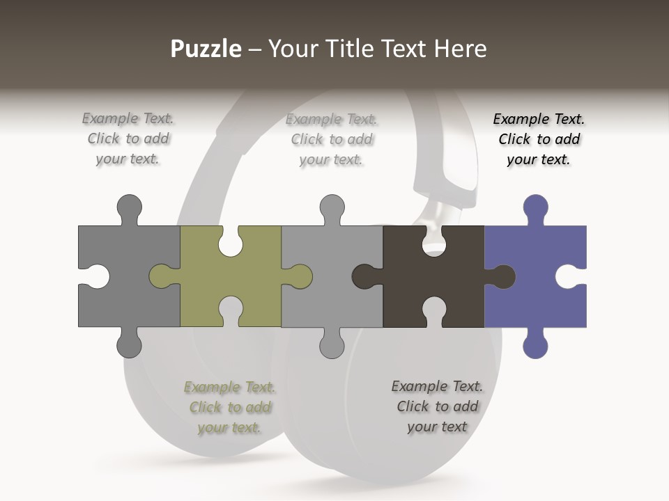 A Pair Of Headphones On A White Background PowerPoint Template