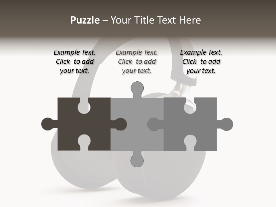 A Pair Of Headphones On A White Background PowerPoint Template