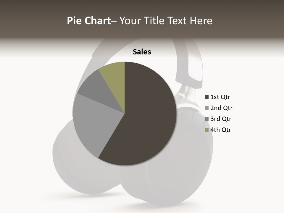 A Pair Of Headphones On A White Background PowerPoint Template