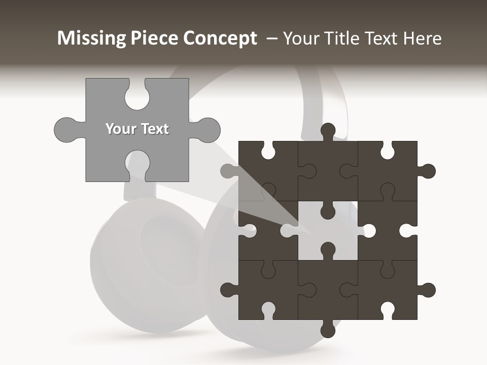 A Pair Of Headphones On A White Background PowerPoint Template