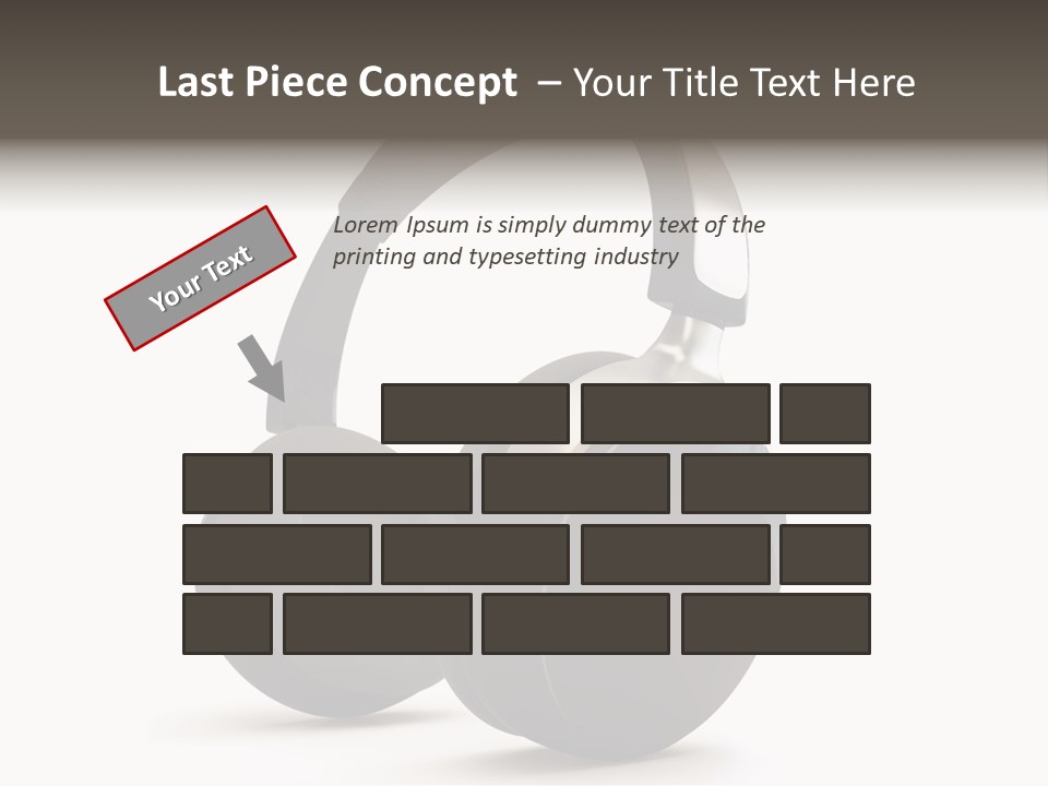 A Pair Of Headphones On A White Background PowerPoint Template