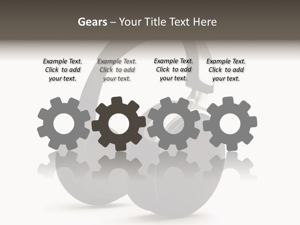 A Pair Of Headphones On A White Background PowerPoint Template