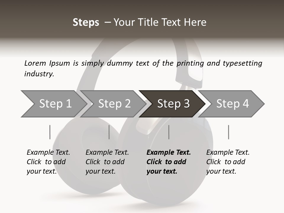 A Pair Of Headphones On A White Background PowerPoint Template