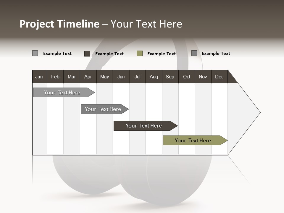 A Pair Of Headphones On A White Background PowerPoint Template
