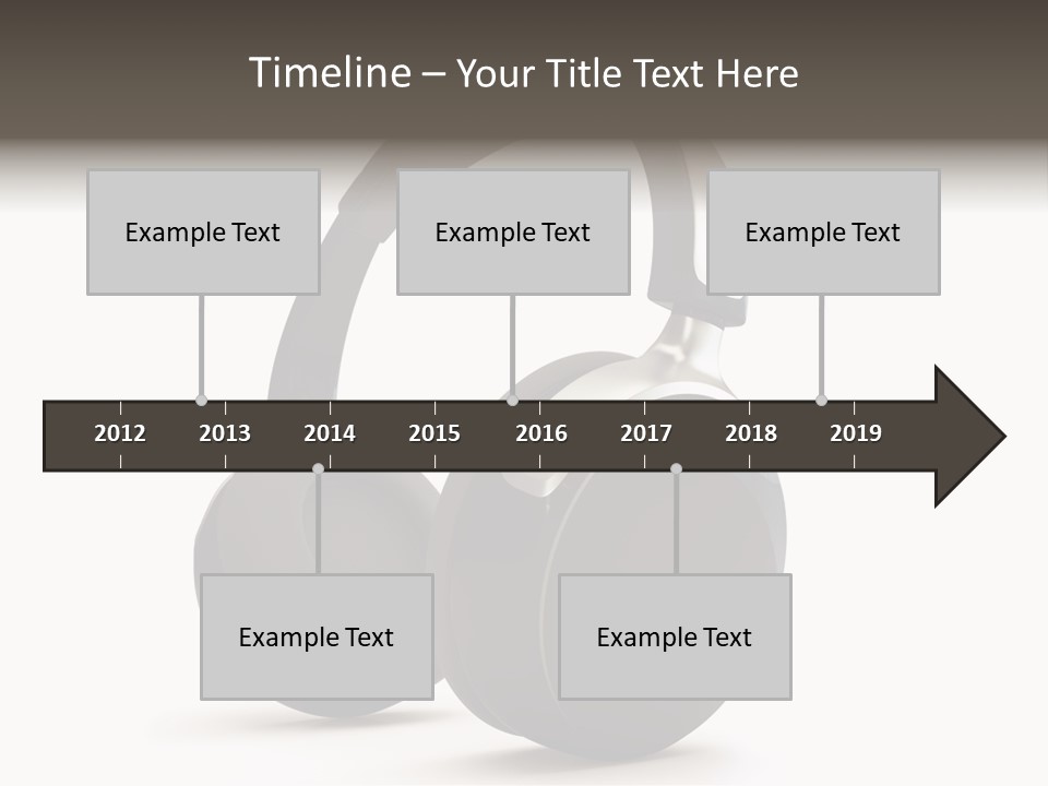 A Pair Of Headphones On A White Background PowerPoint Template